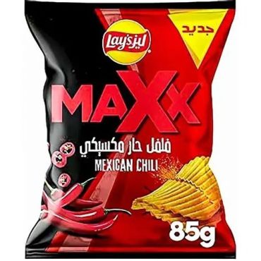 Lays Max Chips, 85Gm, Mexican Chilli, 20 Pieces Per Carton